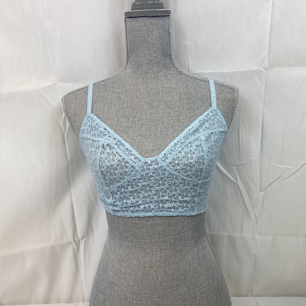 Free People NWT Lele Longline Atmosphere(Blue) Bra